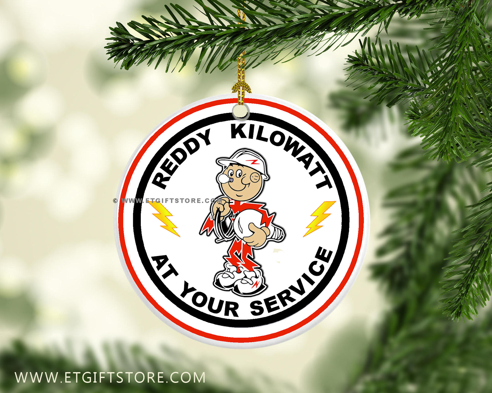 reddy kilowatt ornament at your service
